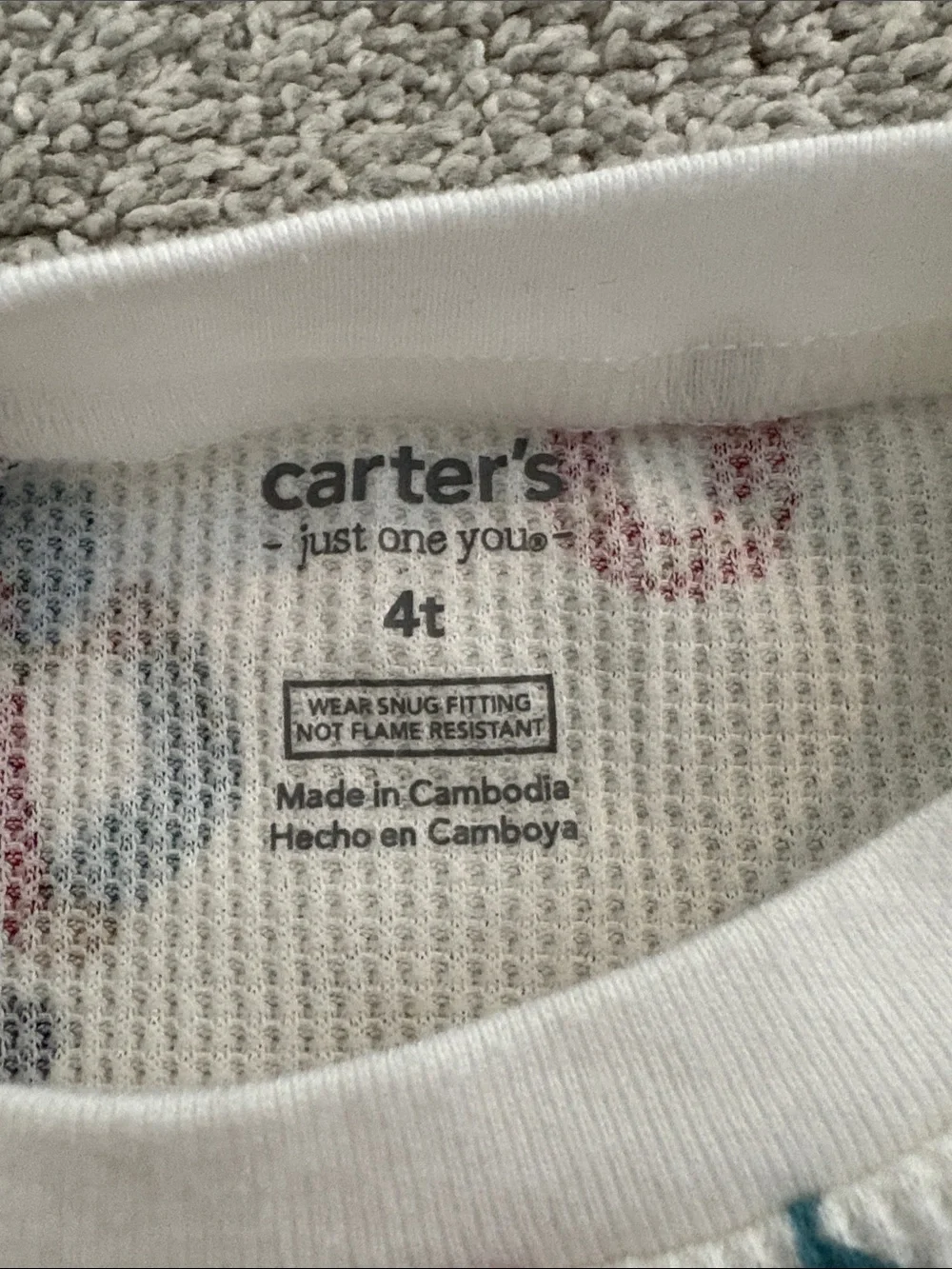Carter’s toddler Nutcracker Thermal Pajama Set 4T